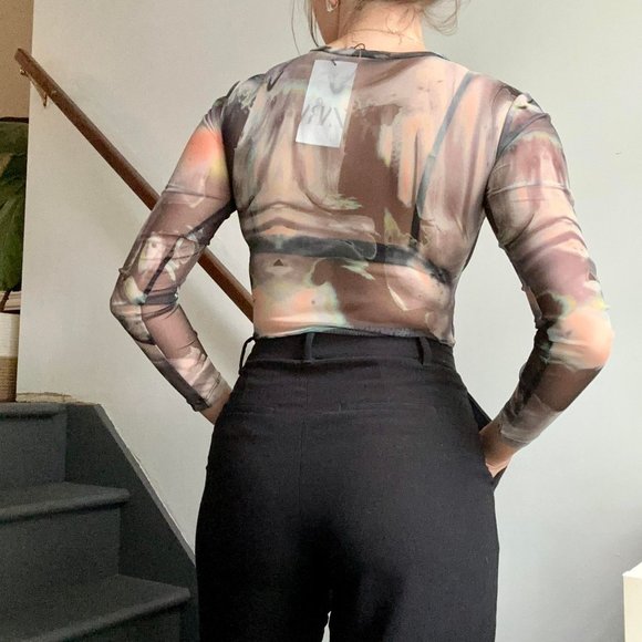ZARA - TULLE BODYSUIT - Picture 2 of 2